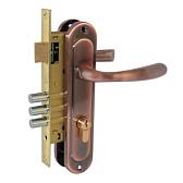 Врезной замок Булат Темпо малый ЗВ 4-3.70.115.02 (медь) с тремя ригелями